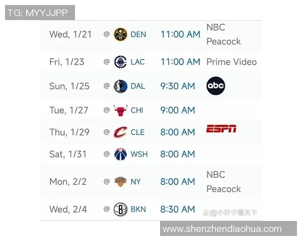 NBA今日赛程：重点比赛时间及看点